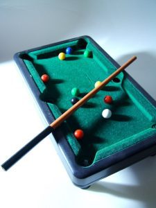 Example of mini billiards tables